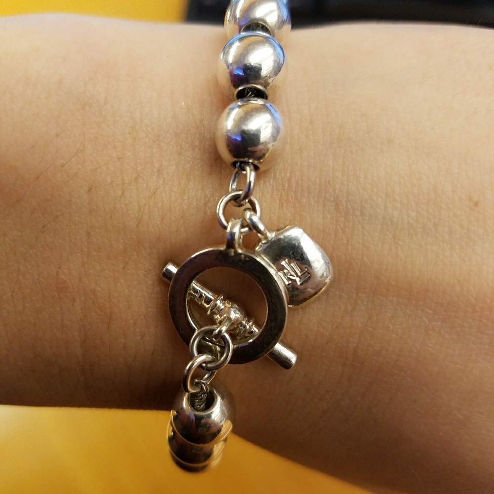 Ralph Lauren Silver-tone Metal Bead Bracelet